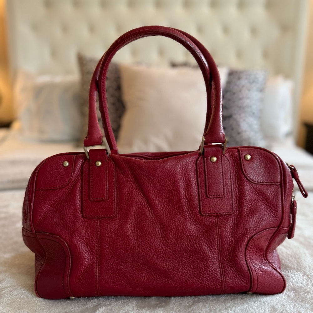 Talbots Genuine Red Leather Handbag